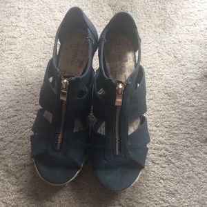 Black Espadrille Wedges